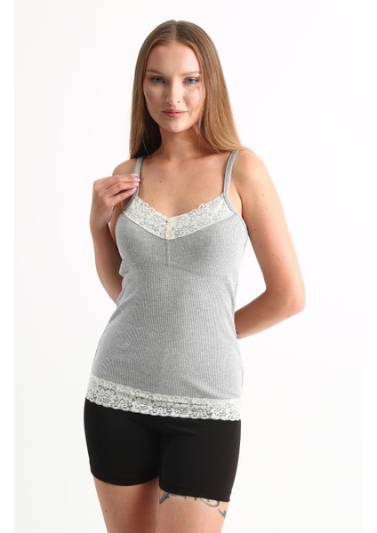 Kadın Askılı Bluz Gri fırsatları