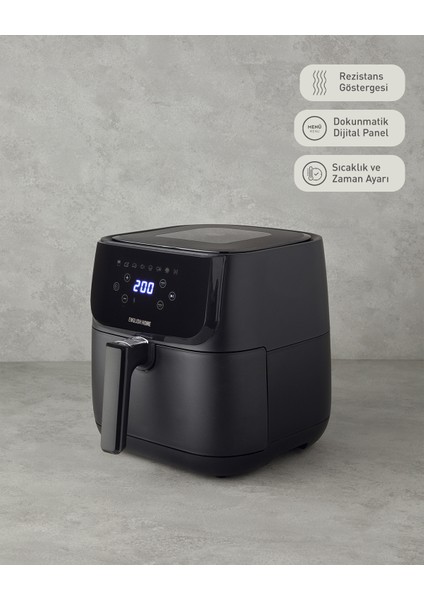 Dijital Büyük Boy Siyah Elektrikli Air Fryer, Sağlıklı ve Pratik Pişirme Aracı modelleri