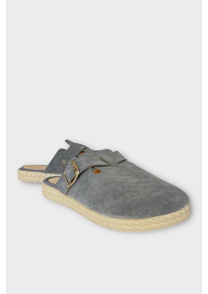 Kemerli Tokalı Nubuk Kadın Ev Terliği Gri fiyatları