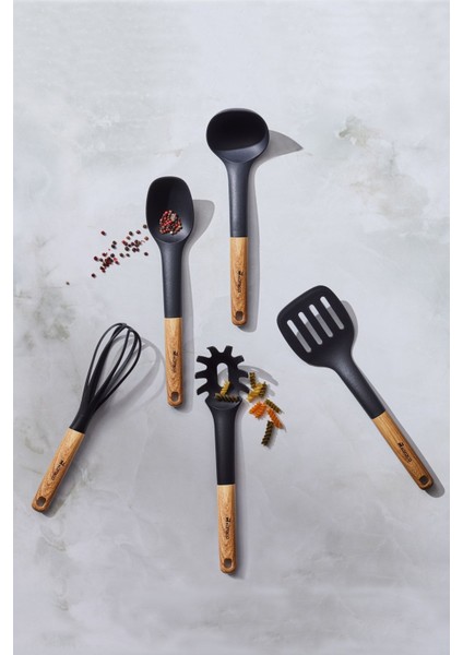 Kahverengi 5 Parça Servis Seti, Şık ve Kullanışlı Mutfak Aksesuarları