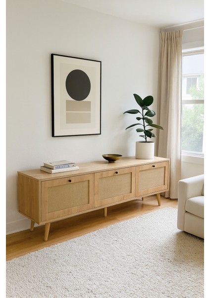 Terra 180CM Iskandinav Jüt Kumaşlı Mdf Tv Ünitesi, Tv Sehpası, Konsol, G180XY52XD37 fiyatları