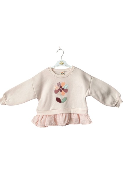 Kız Bebek Kışlık Müslin Detaylı Çiçek Nakışlı Takım fırsatları
