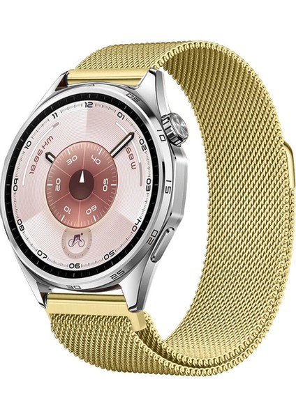 Watch Gt5 / Gt6 46MM ile Uyumlu Manyetik Milanese Loop Metal Kordon – Paslanmaz Çelik, Şık ve Dayanıklı Kayış