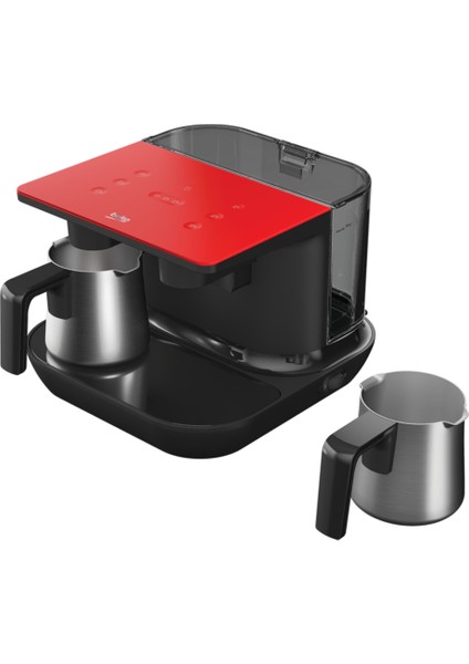 Kırmızı ve Siyah Türk Kahve Makinesi, Şık ve Pratik Kullanım Için Ideal modelleri