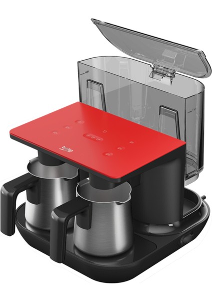Kırmızı ve Siyah Türk Kahve Makinesi, Şık ve Pratik Kullanım Için Ideal fırsatları