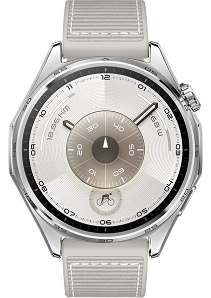 Huawei Watch Gt6 46MM Ile Uyumlu Metal Tokalı Dikiş Desenli Dokuma Silikon Kordon fırsatları