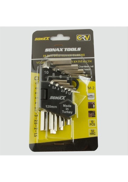 10 Adet Allen Anahtar Takımı fiyatları