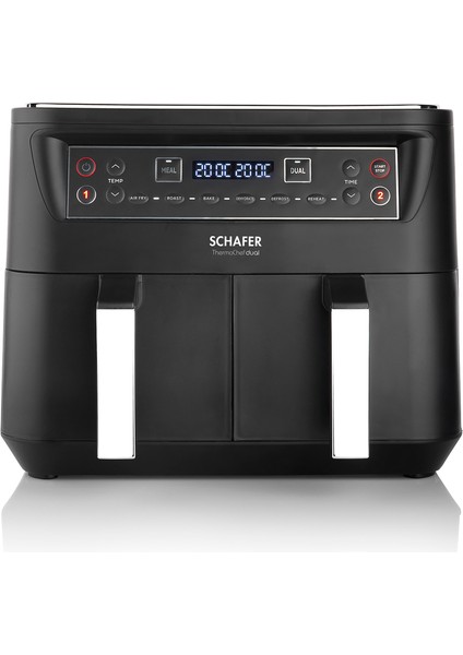 Dijital Airfryer Sıcak Hava Fritözü, Siyah, Sağlıklı ve Pratik Pişirme