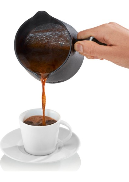 Krom Kapasiteli 4 Fincan Sütlü Türk Kahvesi Makinesi