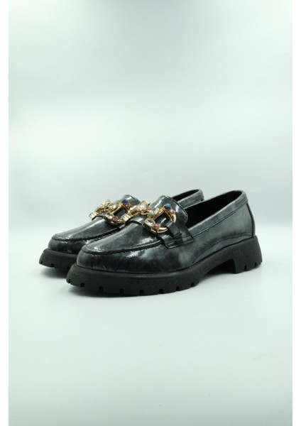Rugan Loafer Ayakkabı Siyah
