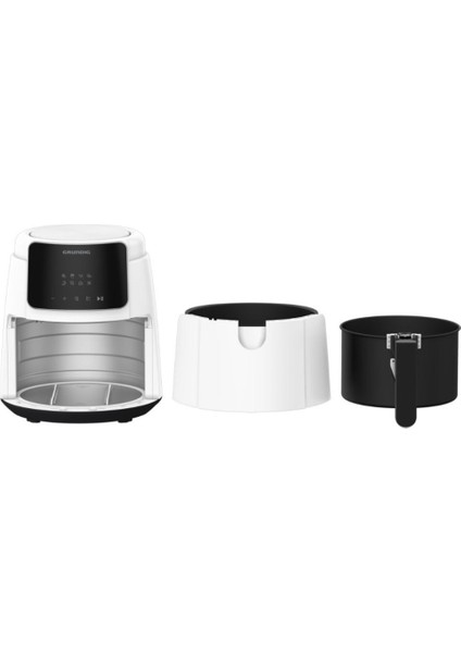 Hızlı ve Az Yağlı Pişirme Için Kullanışlı Hava Fritözü, Beyaz Renk.