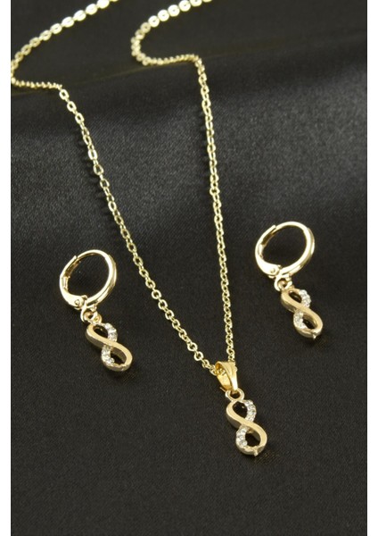 Sonsuzluk Taşlı Set Kolye