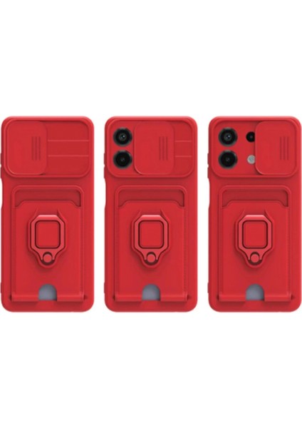 Xiaomi Redmi Note 13 4g Kılıf Zuma Kartvizitli Yüzüklü Silikon - Lacivert fiyatları