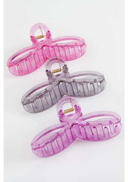 Fiyong Simli Şeffaf Renkli Mandal Toka 11 cm modelleri