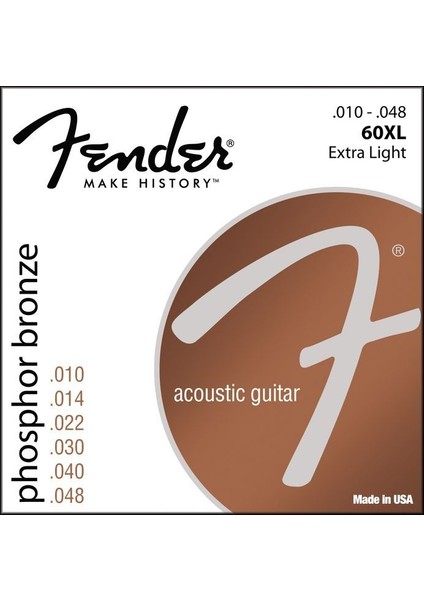 Phosphor Bronze Akustik Gitar Teli Ball End 60XL .010-.048 0730060402