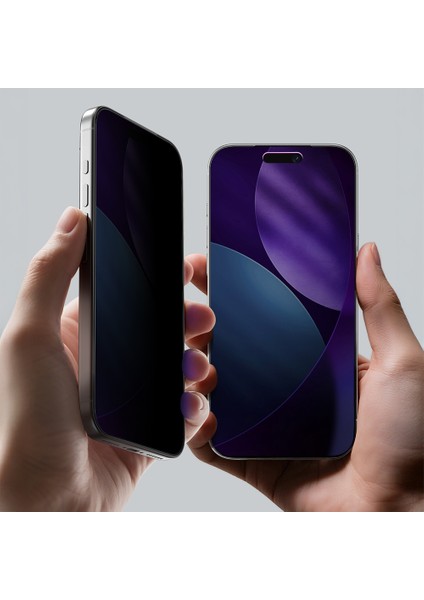 iPhone 17 Air Uyumlu Amazingthing Titan Privacy Parmak Izi Bırakmayan Temperli Ekran Koruyucu Siyah