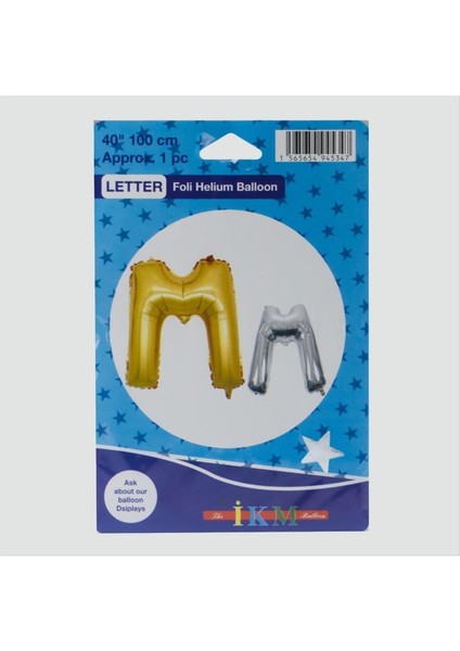 Sarı Renkli 40*100 Harfli Folyo Balon