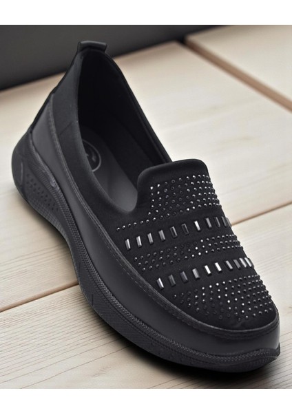 102 Streçli Taşlı Ortopedik Taban Günlük Kadın Ayakkabı Babet Casual Günlük Ayakkabı fiyatları