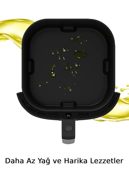 5 Litre Yağsız Fritöz, Siyah, Güçlü ve Sağlıklı Pişirme, Türkiye Garantili modelleri