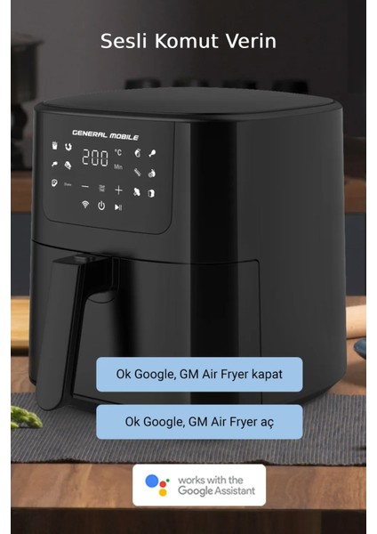 5 Litre Yağsız Fritöz, Siyah, Güçlü ve Sağlıklı Pişirme, Türkiye Garantili fırsatları