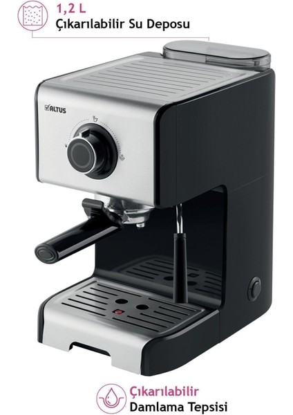 15 Bar Dahili Süt Köpürtme Espresso Makinesi, Kullanışlı ve Şık Tasarım fırsatları