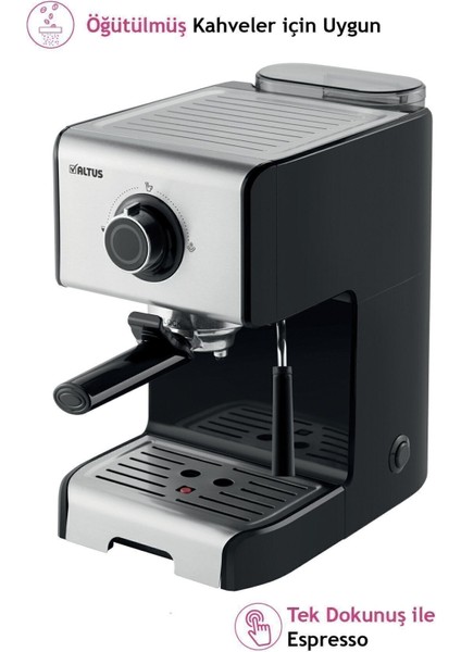 15 Bar Dahili Süt Köpürtme Espresso Makinesi, Kullanışlı ve Şık Tasarım