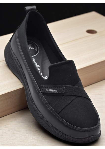 106 Streçli Taşlı Ortopedik Taban Günlük Kadın Ayakkabı Babet Casual Günlük Ayakkabı