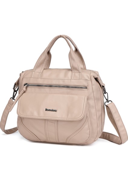 Barcelona Günlük Kadın El ve Omuz Çantası Uzun Askılı Çok Cepli 1873 Pudra fiyatları