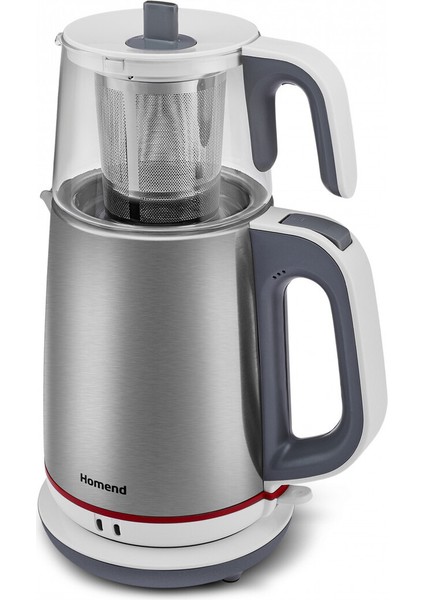 Cam Demlikli, Inox Gövde, Beyaz Çay Makinesi, Pratik ve Şık Tasarım fiyatları