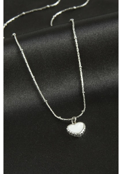 Kalp Sedef Lüks Çelik Kolye fiyatları