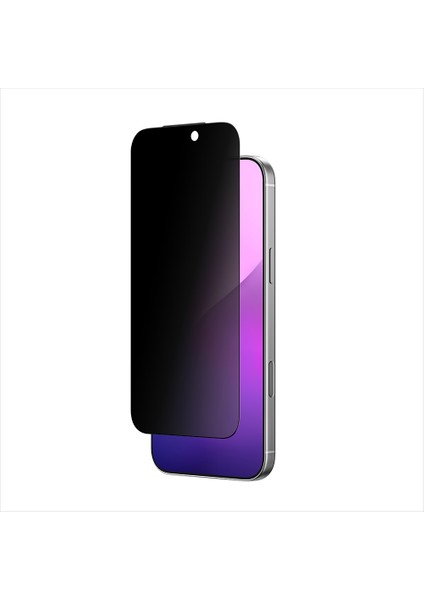iPhone 17 Uyumlu Amazingthing Titan Privacy Parmak Izi Bırakmayan Temperli Cam Ekran Koruyucu Siyah modelleri