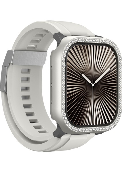 Watch 10 46MM Uyumlu Amazingthing Gleam Fit Fullguard Taşlı Sert Pc Kasa ve Ekran Koruyucu Starlight fırsatları