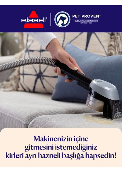 Evcil Hayvanlı Evlere Özel Halı ve Koltuk Temizleme Makinesi Siyah indirimleri