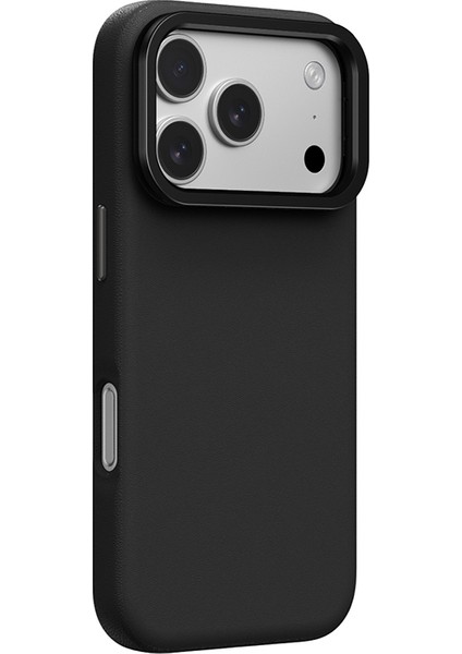 iPhone 17 Pro Uyumlu M-Safe Şarj Özellikli Standlı Amazingthing Glamour Mag Serisi Pu Kapak Siyah modelleri