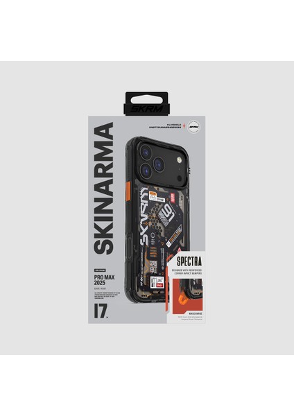 iPhone 17 Pro Max Uyumlu Kılıf Desenli Airbag Tasarımlı Skinarma Spectra Kapak Siyah indirimleri