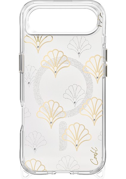 iPhone 17 Air Uyumlu Kılıf M-Safe Şarj Özellikli Şeffaf Desenli Arka Yüzey Coehl Maree Kapak Gümüş fiyatları