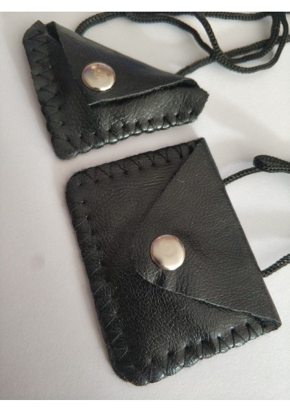 Iki'li Deri Kılıf Ipli Boyun Cevşeni, Kullanışlı ve Şık Gerçek Deri Siyah fiyatları