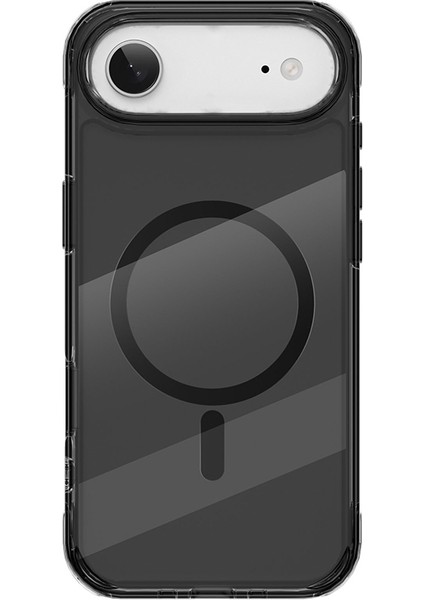 iPhone 17 Air Kılıf M-Safe Şarj Özellikli Wiwu MCC-702 Titanyum Pro Serisi Sert Pc Kapak Siyah modelleri