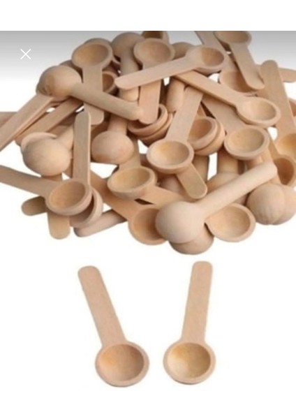 10 Adet Şimşir Dekoratif Organik Ahşap Baharat Kaşığı Klasik