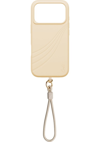 iPhone 17 Pro Uyumlu Kılıf M-Safe Şarj Özellikli Soft Arka Yüzey Askı Ipli Coehl Serina Kapak Krem fiyatları