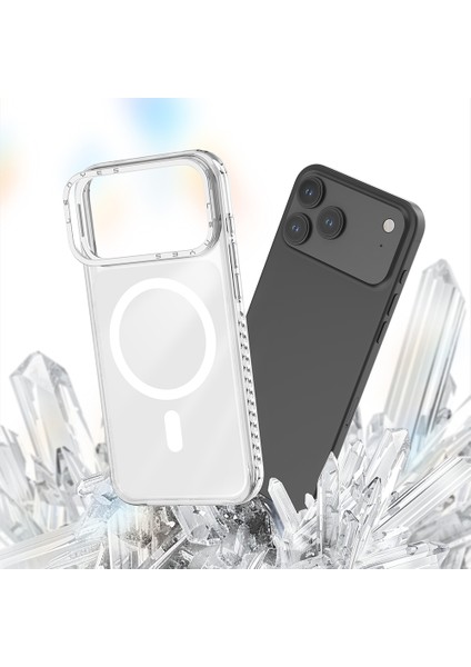 iPhone 17 Pro Max Kılıf M-Safeli Metal Kamera Çerçeveli Airbagli Lenyes CK221 Sert Pc Kapak Şeffaf fırsatları