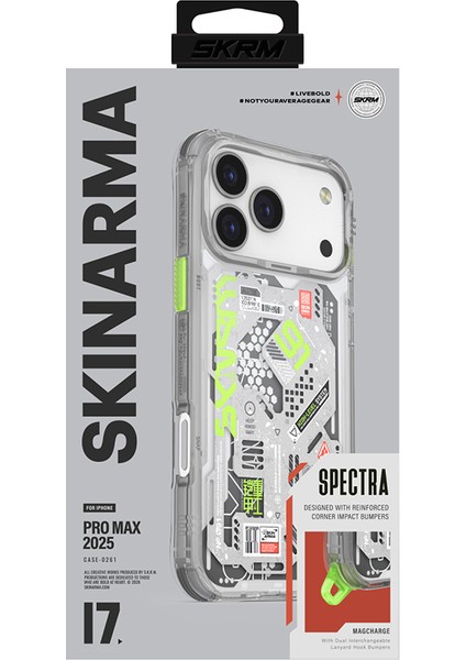 iPhone 17 Pro Max Uyumlu Kılıf Desenli Airbag Tasarımlı Skinarma Spectra Kapak Yeşil indirimleri
