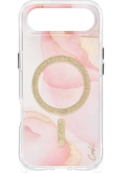 iPhone 17 Air Uyumlu Kılıf M-Safe Şarj Özellikli Simli Magnetik Coehl Aeris Kapak Pembe fiyatları