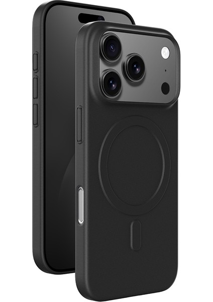 iPhone 17 Pro Uyumlu Kılıf M-Safe Şarj Özellikli Amazingthing Minimal Air Serisi Kapak Siyah