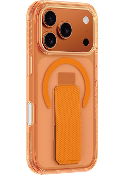 iPhone 17 Pro Uyumlu Kılıf M-Safe Şarj Özellikli Standlı Amazingthing Titan Pro Plus Kapak Turuncu fiyatları