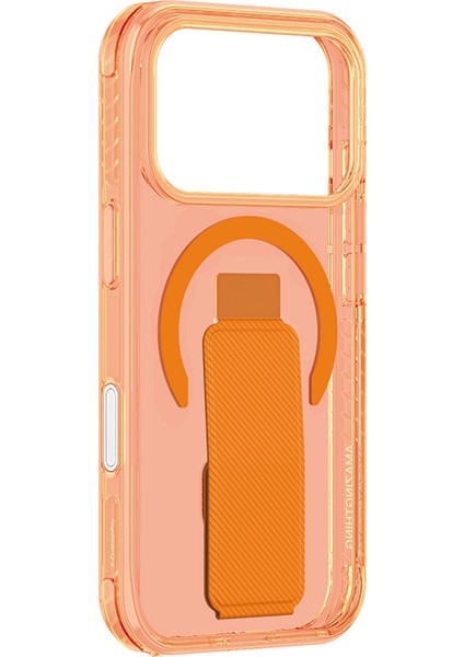iPhone 17 Pro Uyumlu Kılıf M-Safe Şarj Özellikli Standlı Amazingthing Titan Pro Plus Kapak Turuncu fırsatları