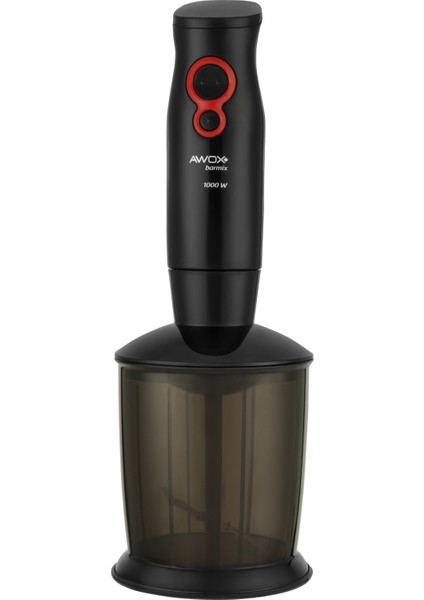 3'ü 1 Arada 1000W Blender Mikser Seti, Çıkabilir Uç, Şık Siyah Renk