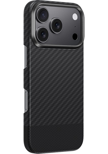 iPhone 17 Pro Max Kılıf M-Safe Uyumlu 1500D Aramid Fiber Amazingthing Titan Max Seri Kapak Siyah-Gri modelleri