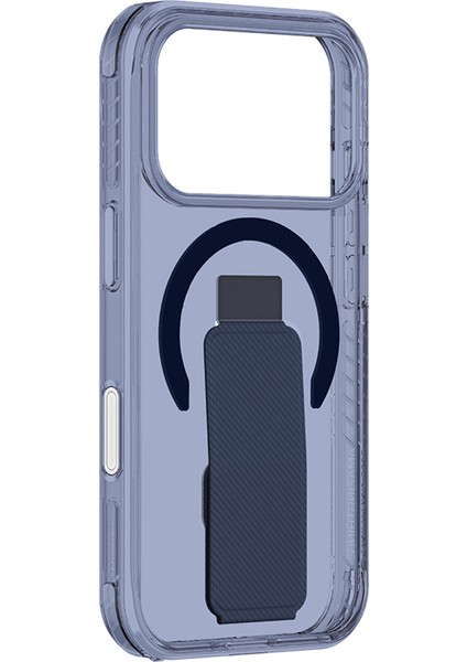 iPhone 17 Pro Max Uyumlu Kılıf M-Safe Şarj Özellikli Standlı Amazingthing Titan Pro Plus Kapak Mavi fırsatları
