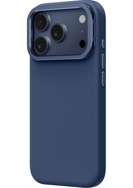 iPhone 17 Pro Max Kılıf M-Safe Şarj Özellikli Standlı Amazingthing Glamour Mag Serisi Pu Kapak Mavi fırsatları